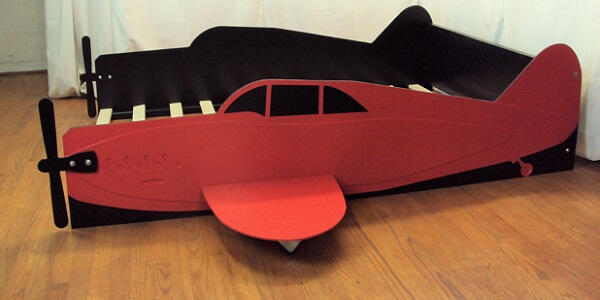 Propeller plane upper side view