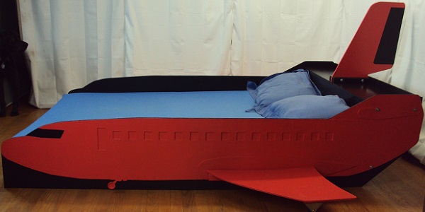 Commercial jet side view