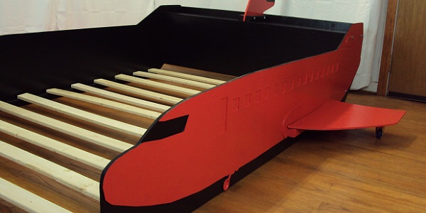 Commercial jet front three-quarter view