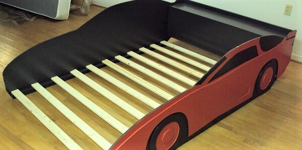 red car front three-quarter view