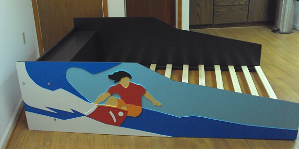 Full size surfer bed side view
