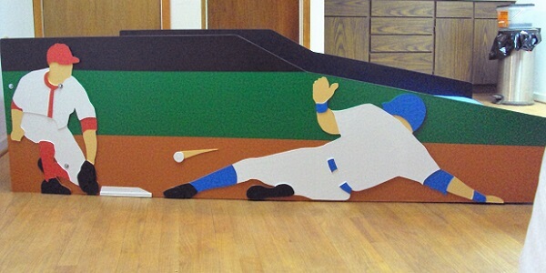 Baseball bed side view