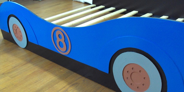 car bed side close-up view