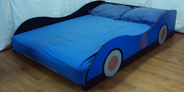stylized car with mattress