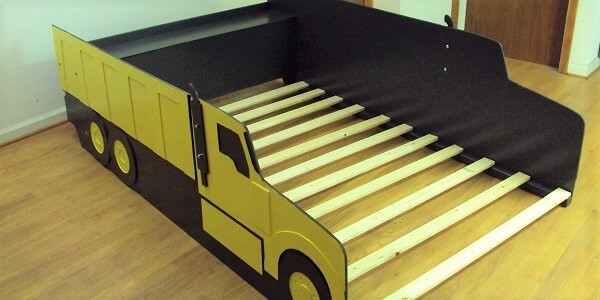 yellow dump truck bed frame