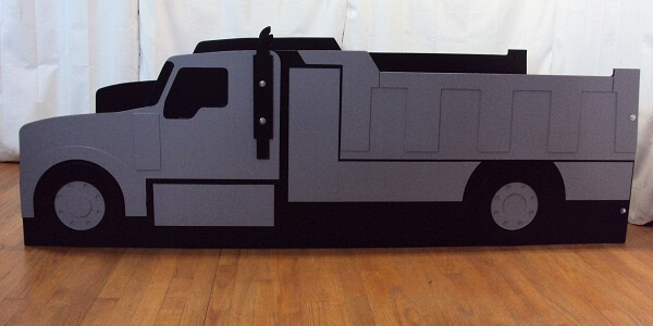 gray dump truck bed