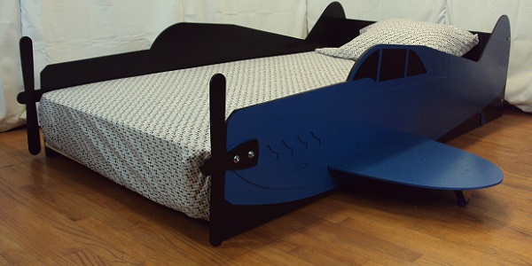 Twin Propeller plane bed with mattress