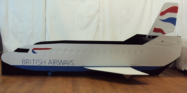 British Airways bed side view