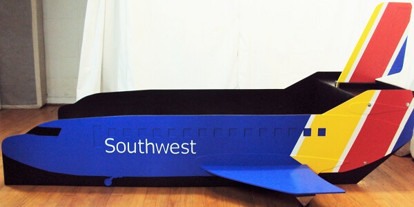 Southwest Airlines bed side view