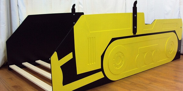 Bulldozer side view with cab