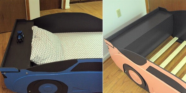 car bed headboard shelf