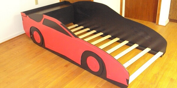 red car front three-quarter view