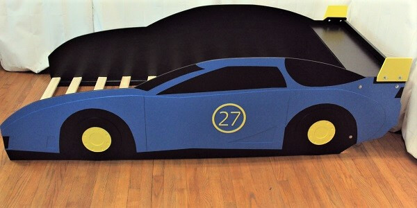 race car side view above