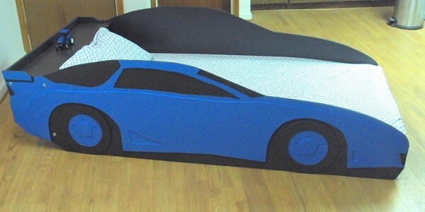 blue car side view