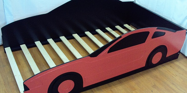 red car front three-quarter view