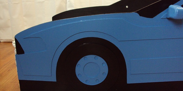 blue car front