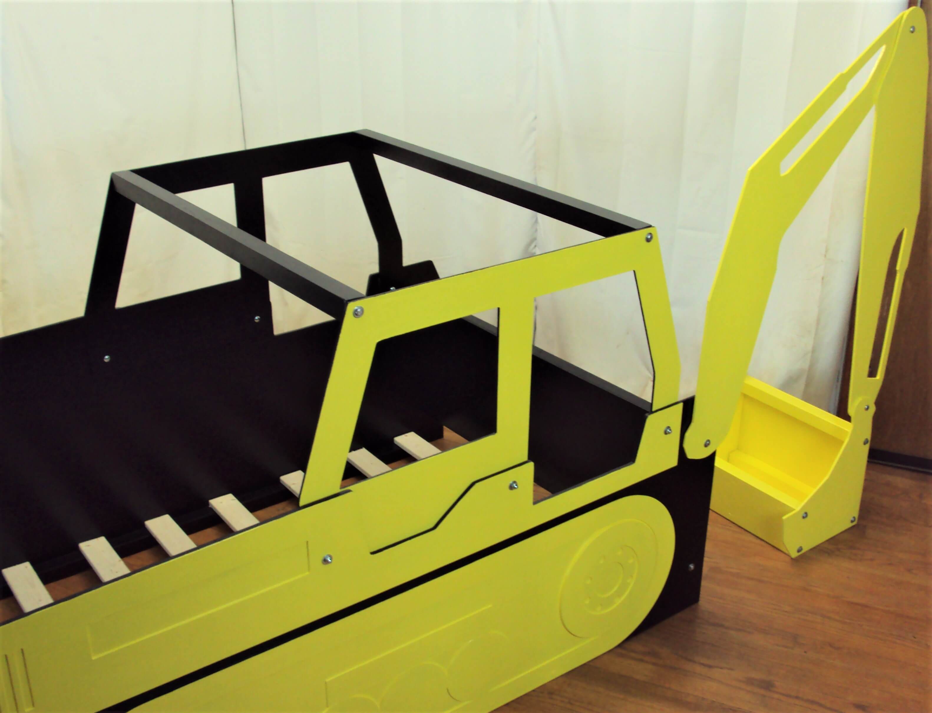 excavator bed close-up