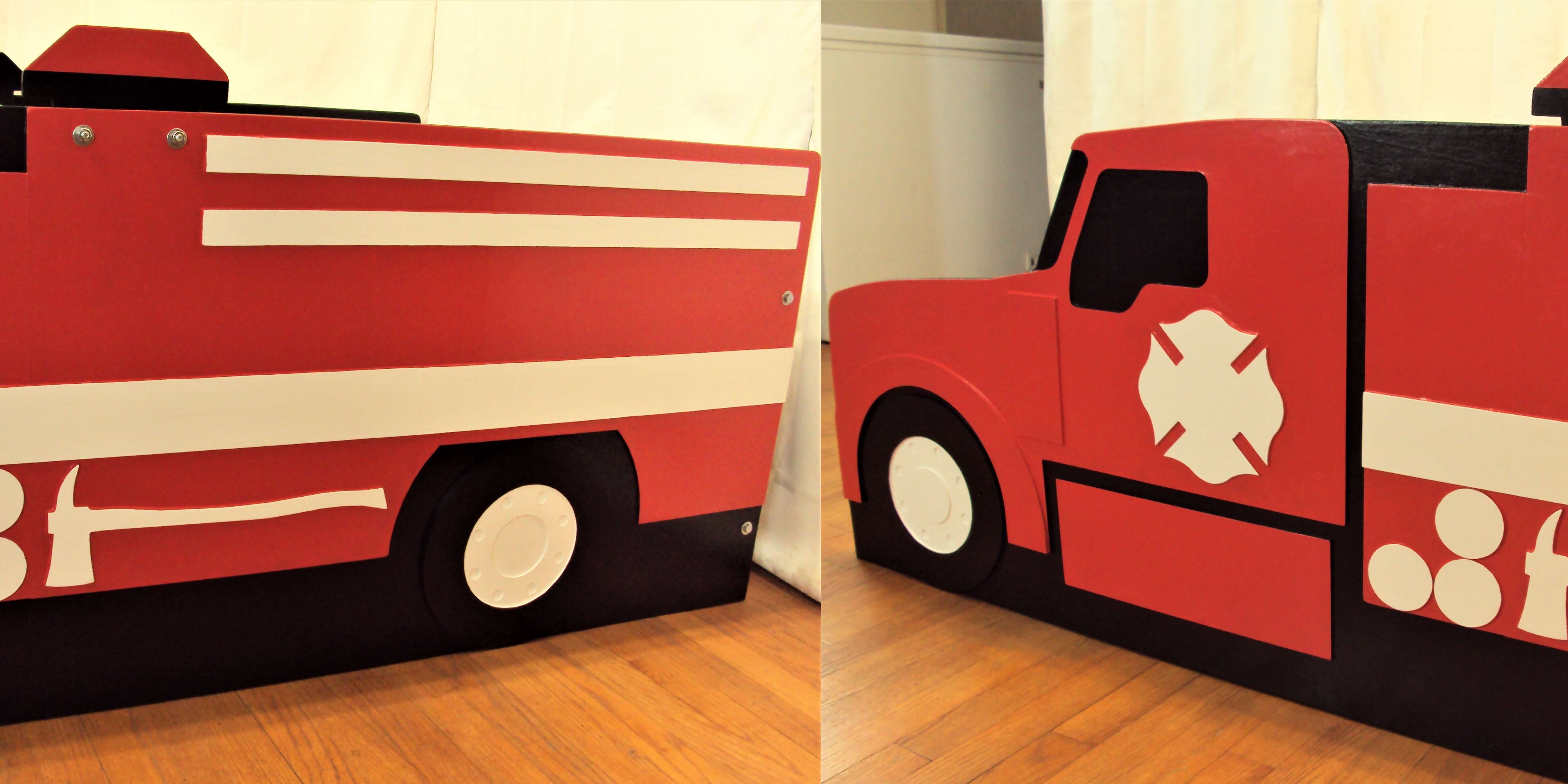 Fire engine side views