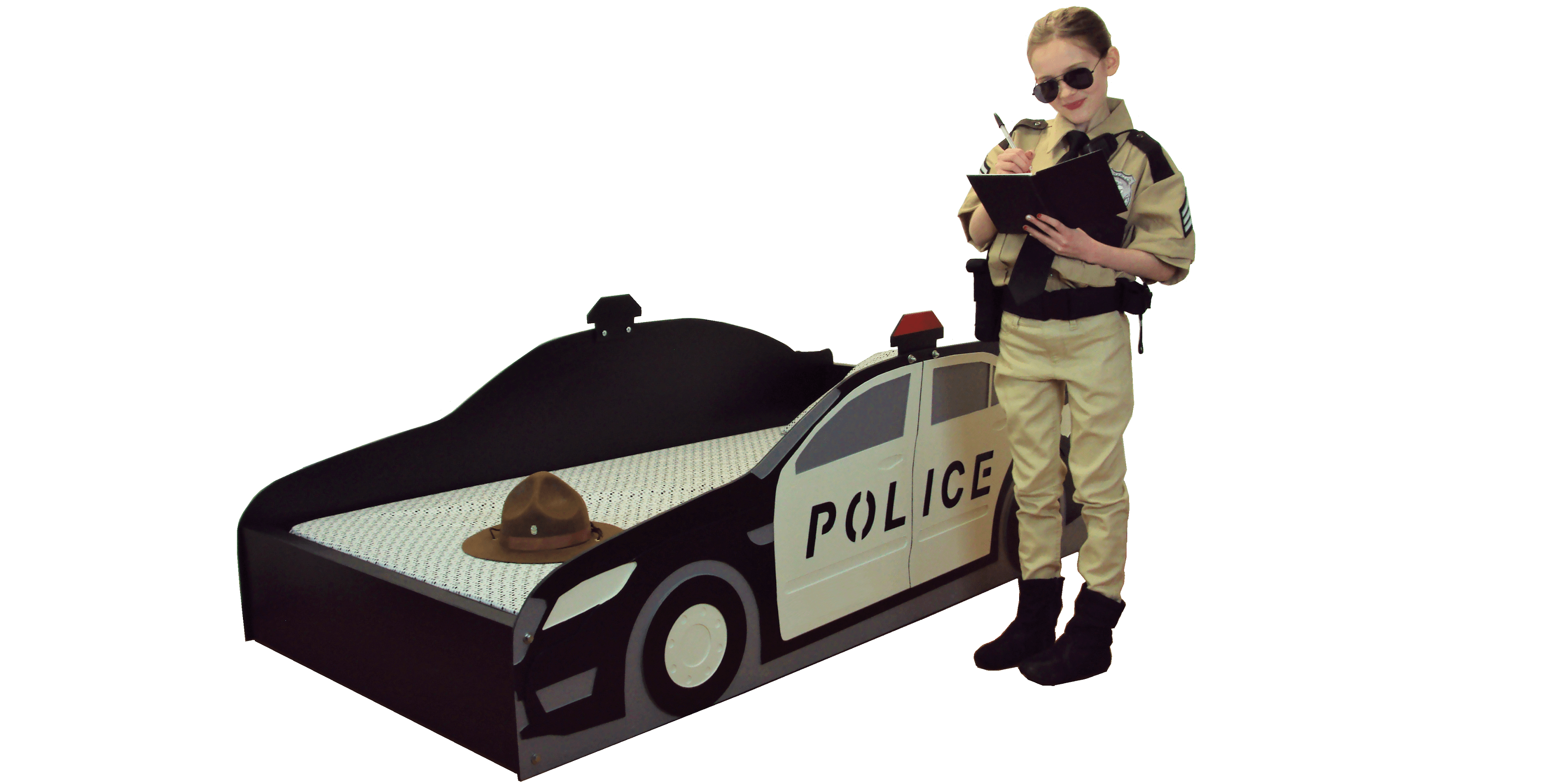 Ford Taurus police car front three-quarter view