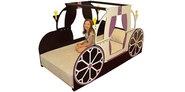 Twin size princess carriage bed frame