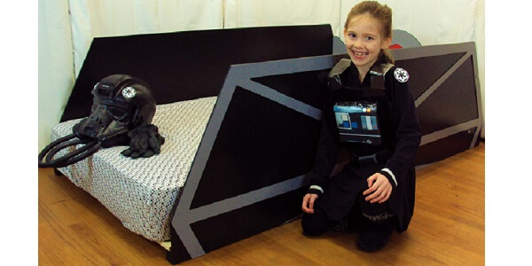 TIE fighter bed with pilot