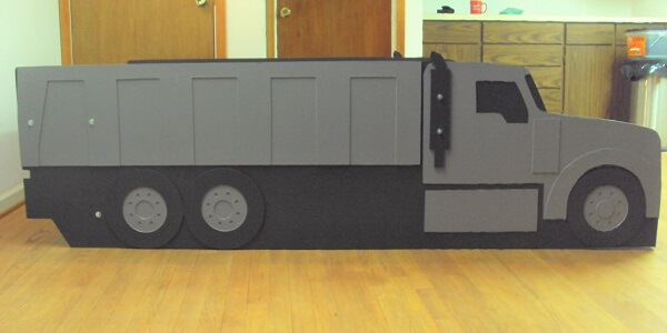 gray dump truck bed