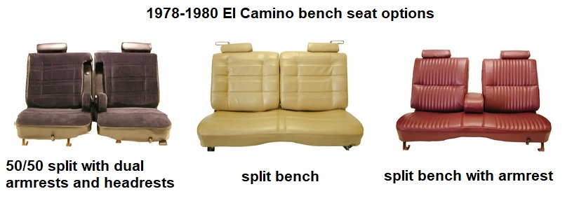 El Camino bench seat options 1978 to 1981