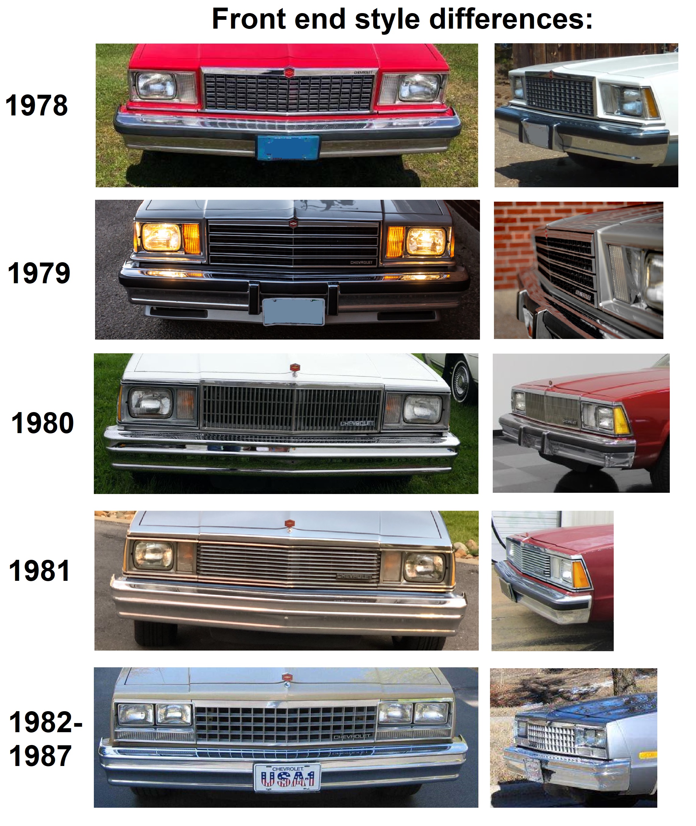 El Camino front end style differences