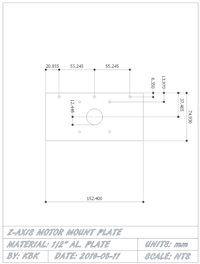 CNC plate drawing