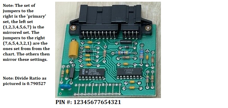 GM DRAC module jumper numbers for 1994