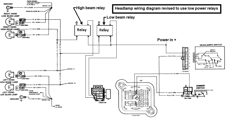 square body headlight revised wiring diagram